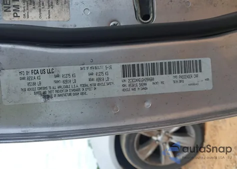 2016 Dodge Charger Sxt z USA, uszkodzony, nr VIN 2C3CDXHG1GH280680